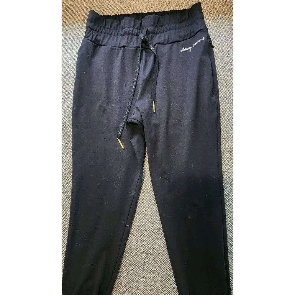 Gymshark X Whitney Summers V2 Black Sweats Ankle Ruching Drawstring XS NEW Joggr